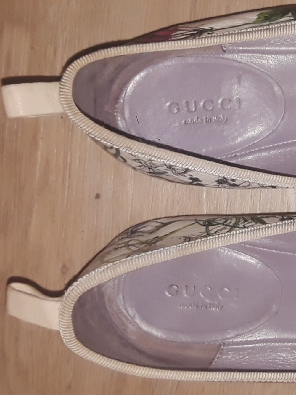 RARE Gucci flora LOGO ballet flats floral 39 or US 8.5 vintage - Picture 4 of 13
